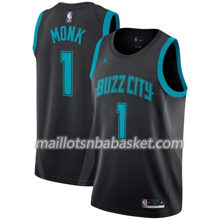 Maillot Homme Charlotte Hornets Malik Monk 1 2018-19 Jordan Brand City Edition Noir Swingman